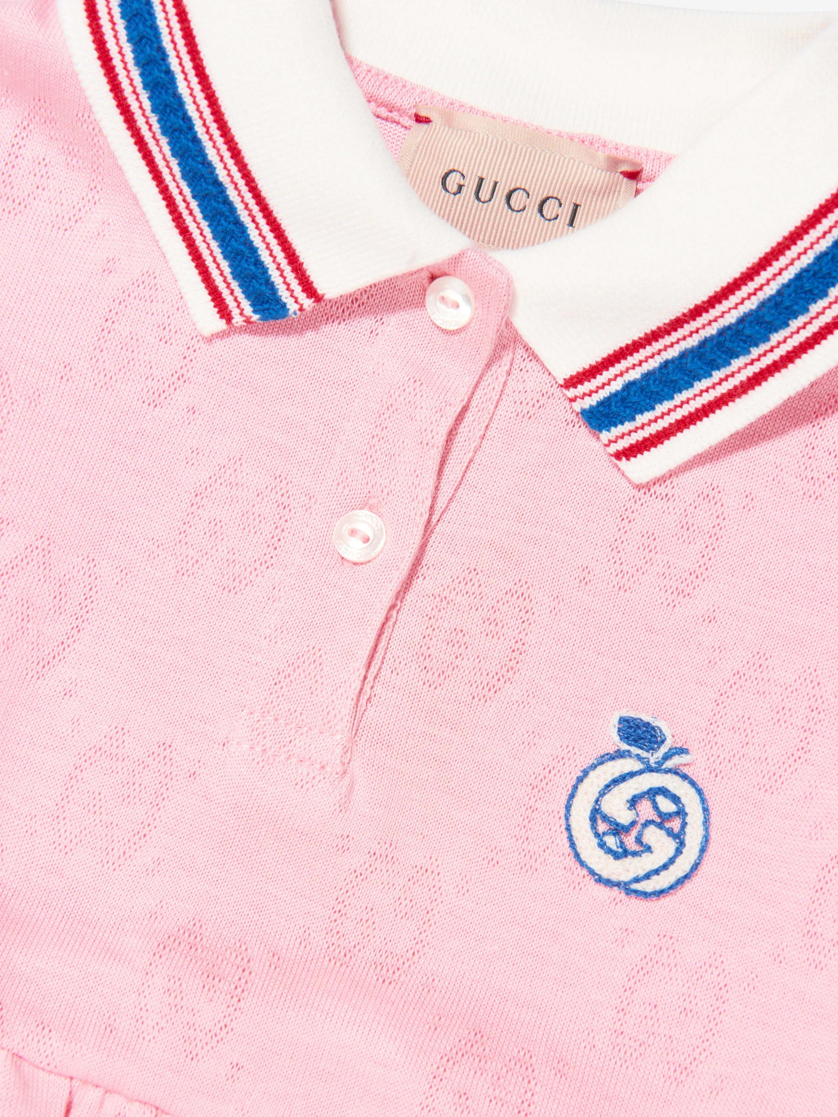 Gucci Baby Girls GG Jacquard Dress in Pink