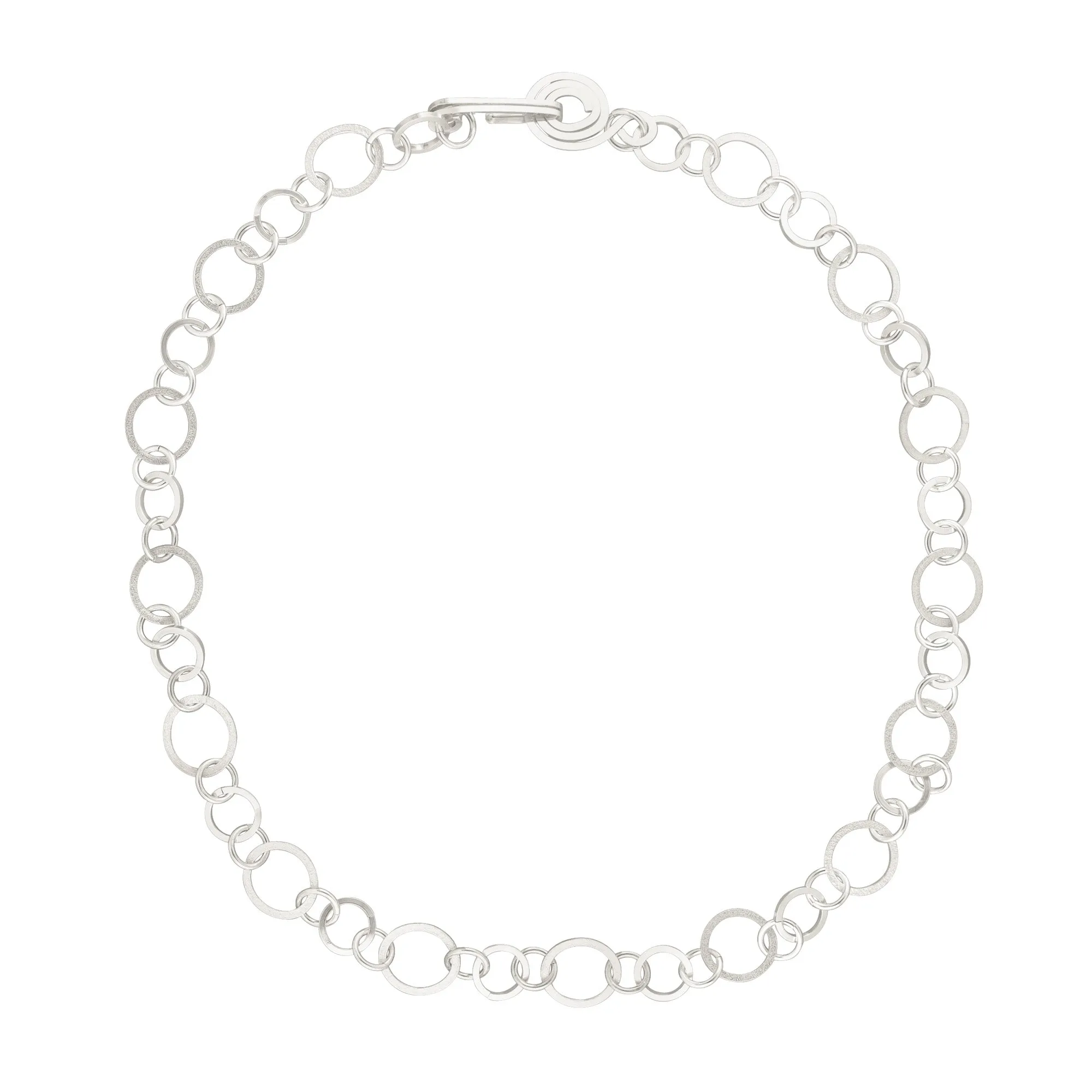 Handcrafted Open Link Chain Necklace in Argentium Sterling Silver