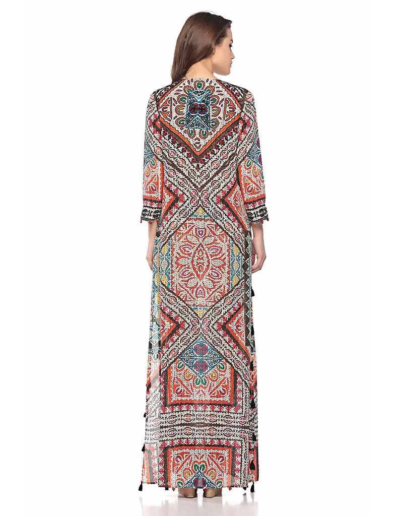 Hemant and Nandita Rili Art Long Dress