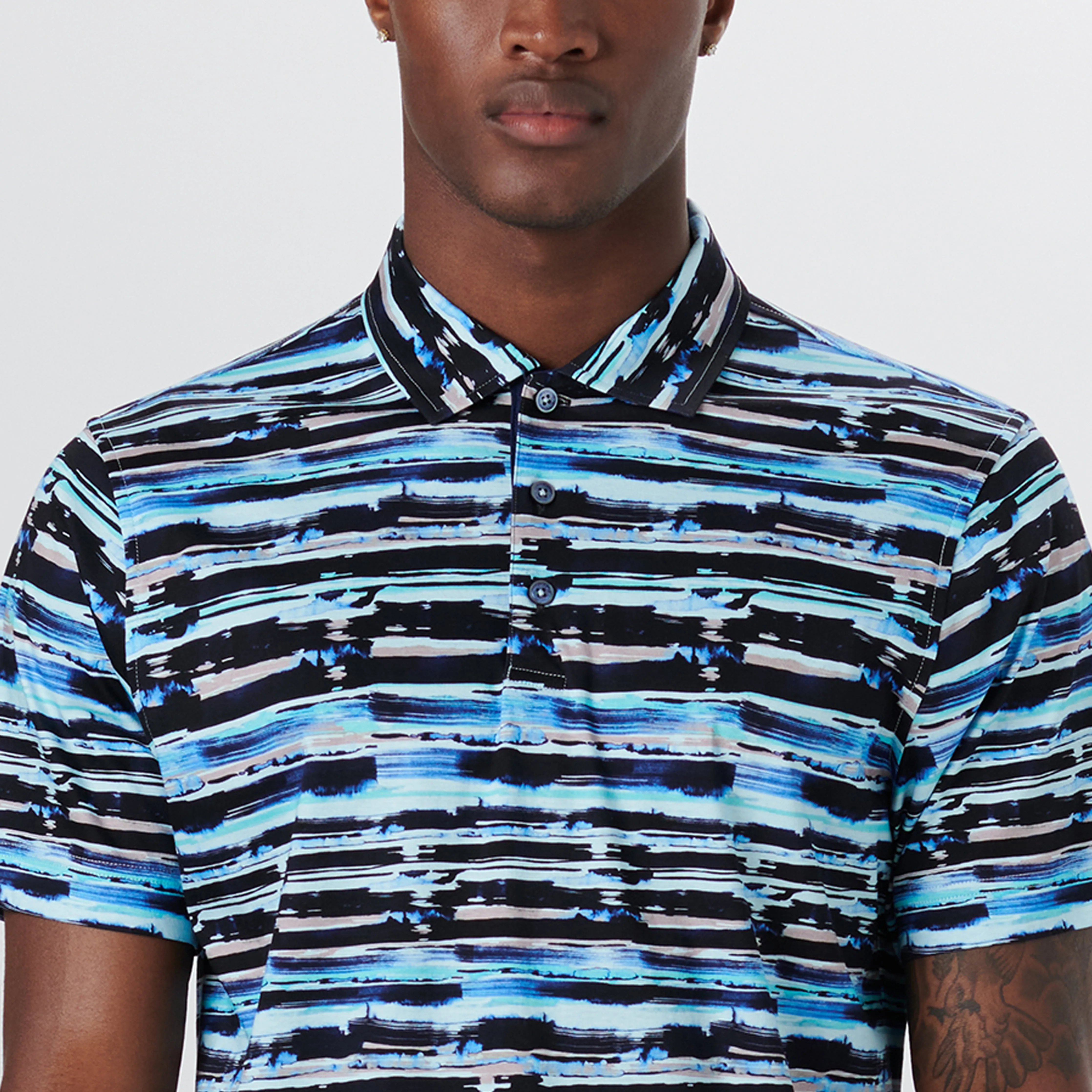 Hendrix Abstract Print Polo