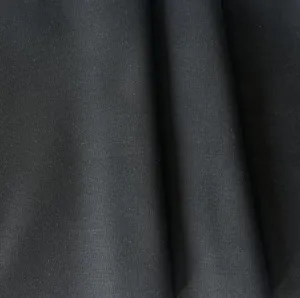 High-End Jet Black Rayon Viscose Blend Ponte Double-Knit (Made in Italy)
