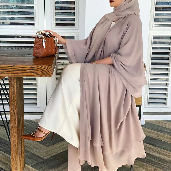 Hot Sale Chiffon Abaya WIth Hijab-عباية شيفون