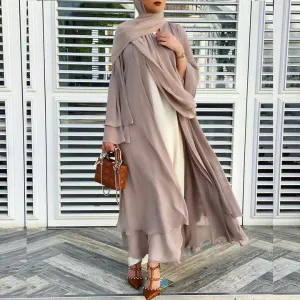 Hot Sale Chiffon Abaya WIth Hijab-عباية شيفون