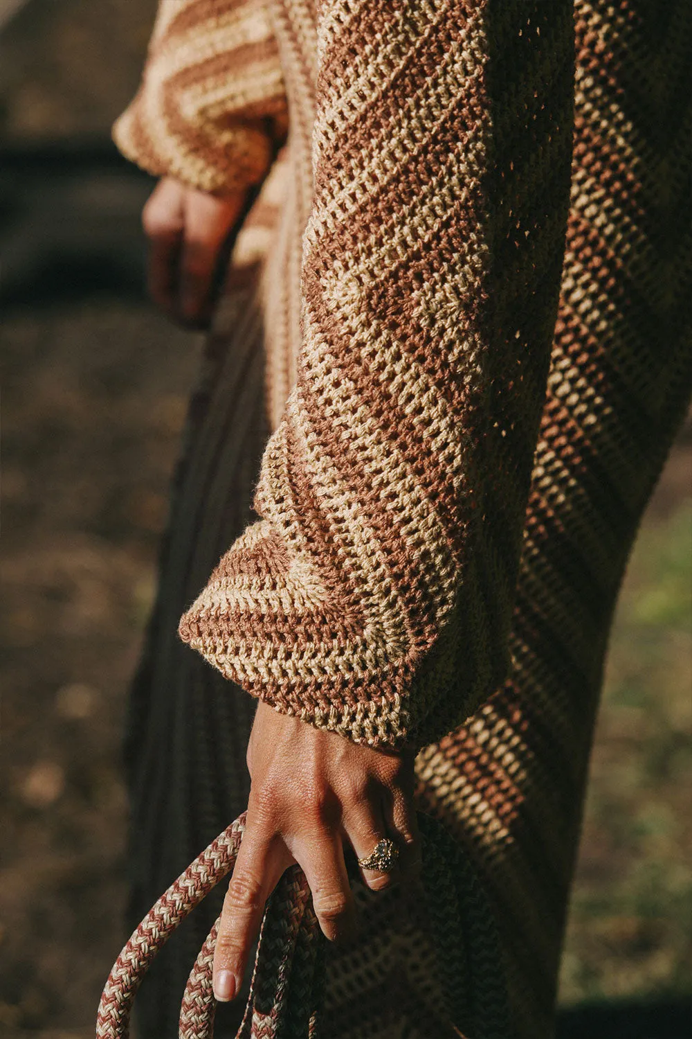 House Of The Rising Sun Crochet Maxi Dress