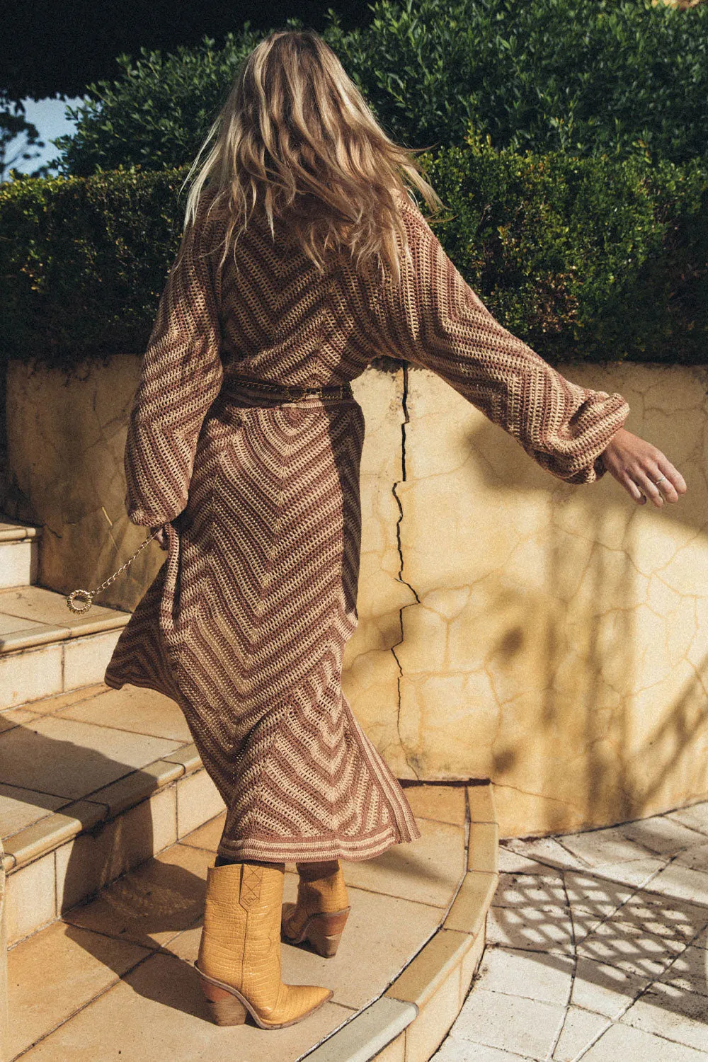 House Of The Rising Sun Crochet Maxi Dress