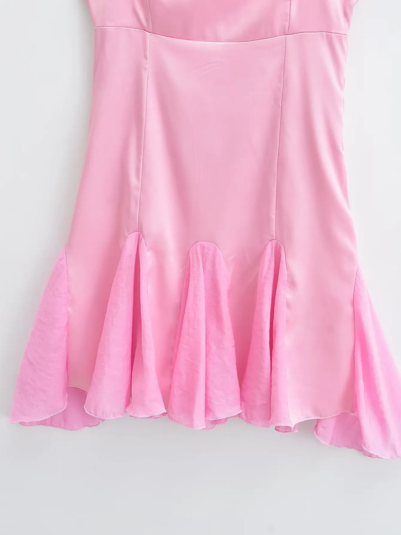 Kamames  blue ruffled dress women straps mini irregular sexy dress new summer party dress slim fit strapless ladies dress