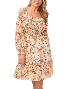 Kari Square Neck Smocked Dress | DAYBRK WTRCLR-150