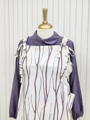 knee length top lavender purple color pattern and inner