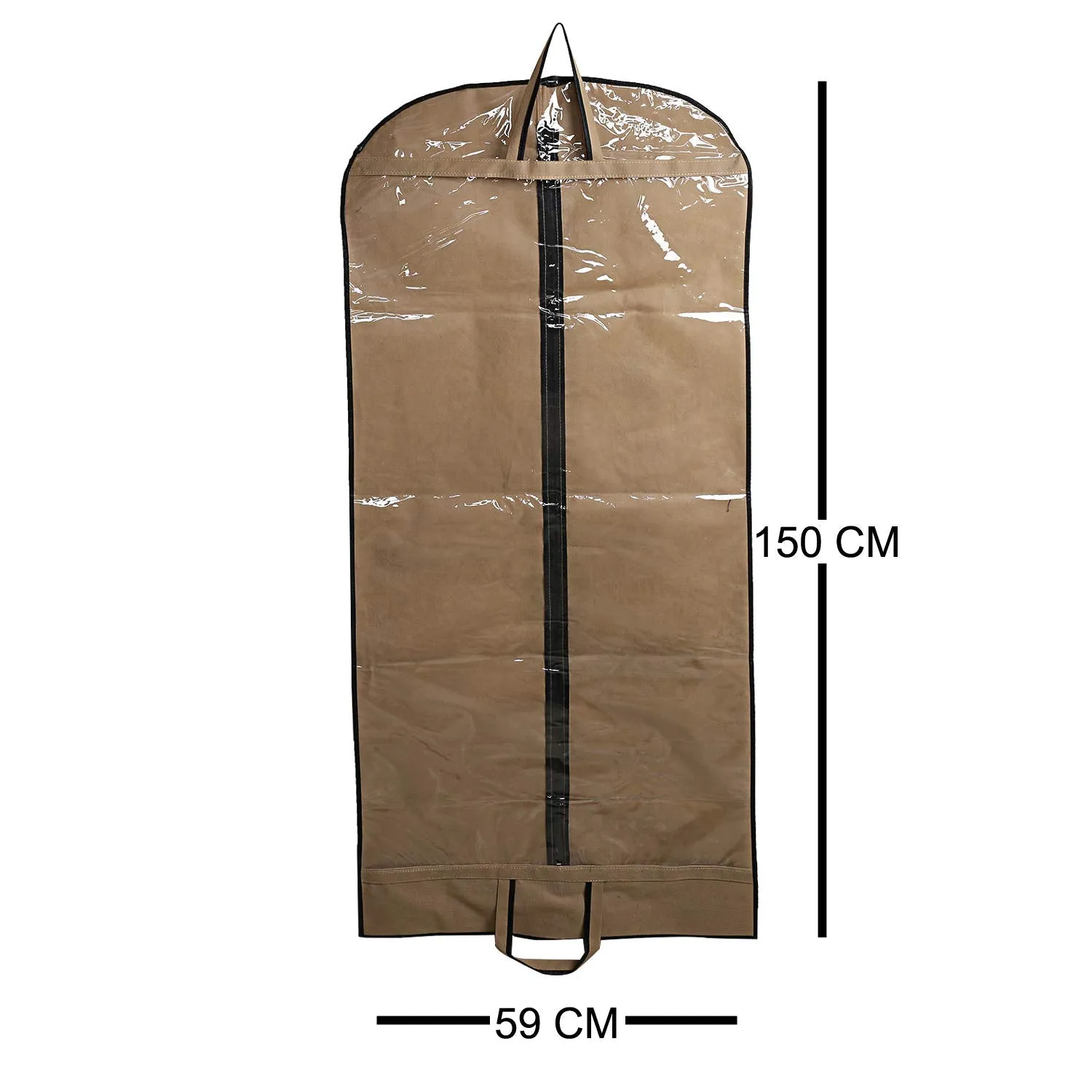 Kuber Industries Non Woven 3 Pieces Long Suit Sherwani Cover (Brown) -NEWTC5872