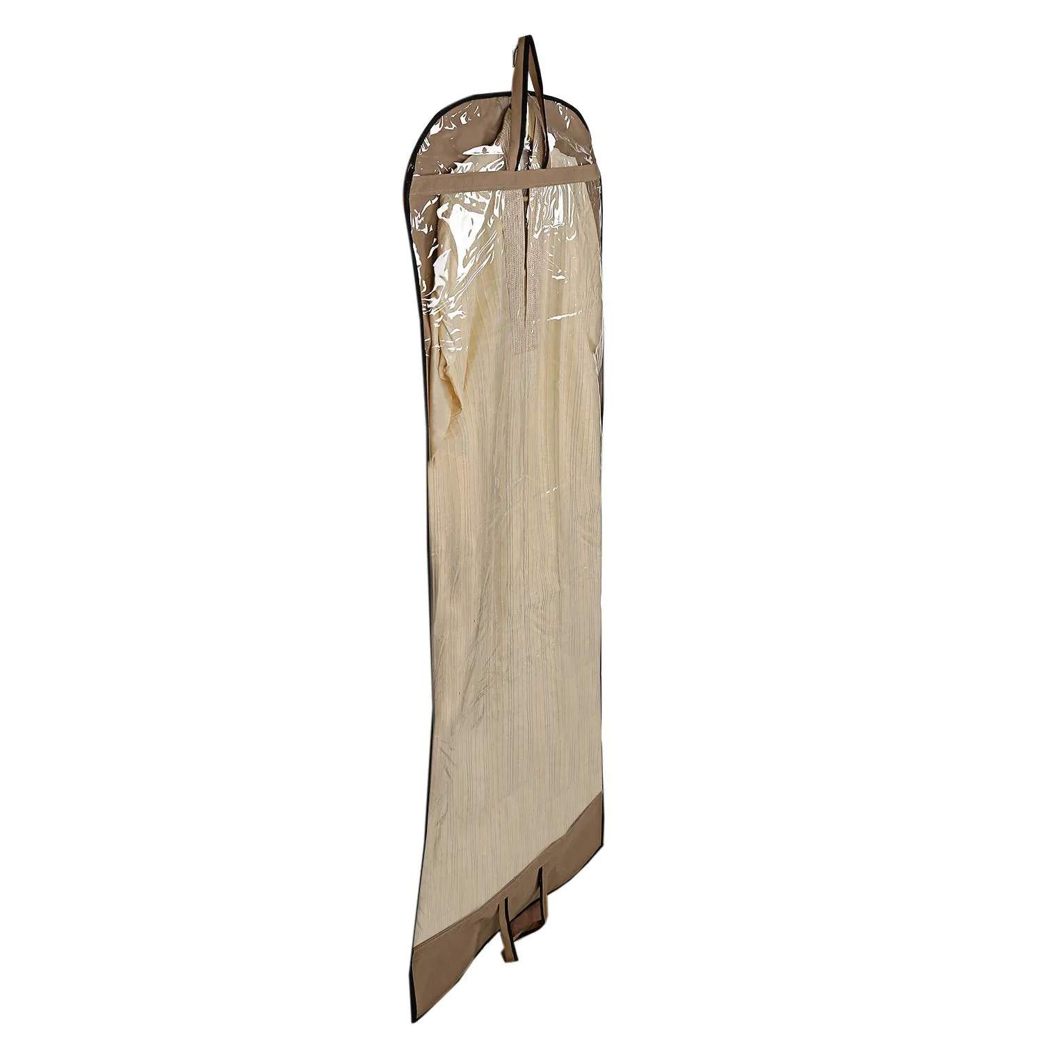 Kuber Industries Non Woven 3 Pieces Long Suit Sherwani Cover (Brown) -NEWTC5872