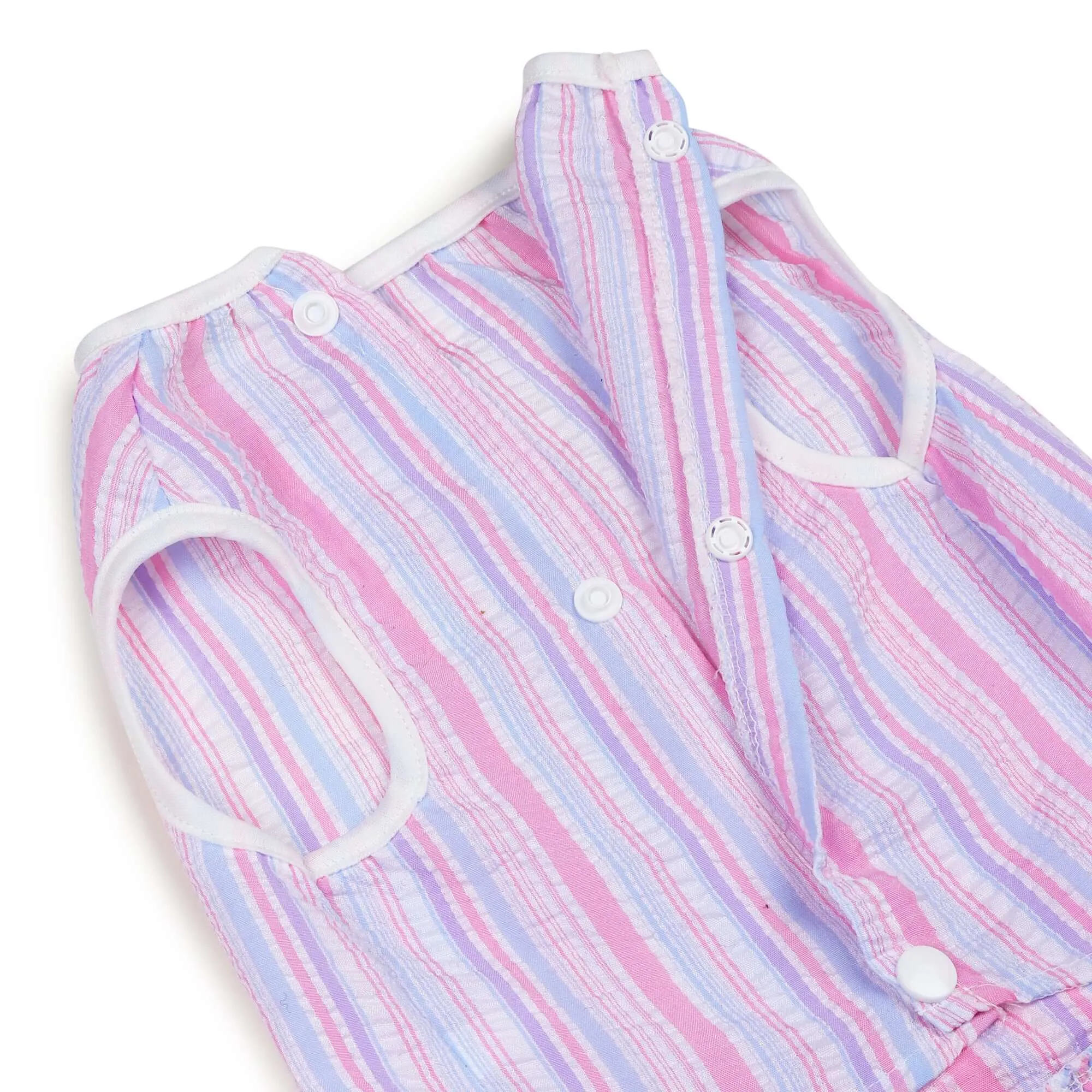 KUTKUT Small Dog Cat Girl Casual Dress Cute Bowknot Tutu Summer Dress Striped Dog Clothes for Small Dogs Girl ShihTzu, Bichon, ToyPoodle Cat Pet Apparel Outfits