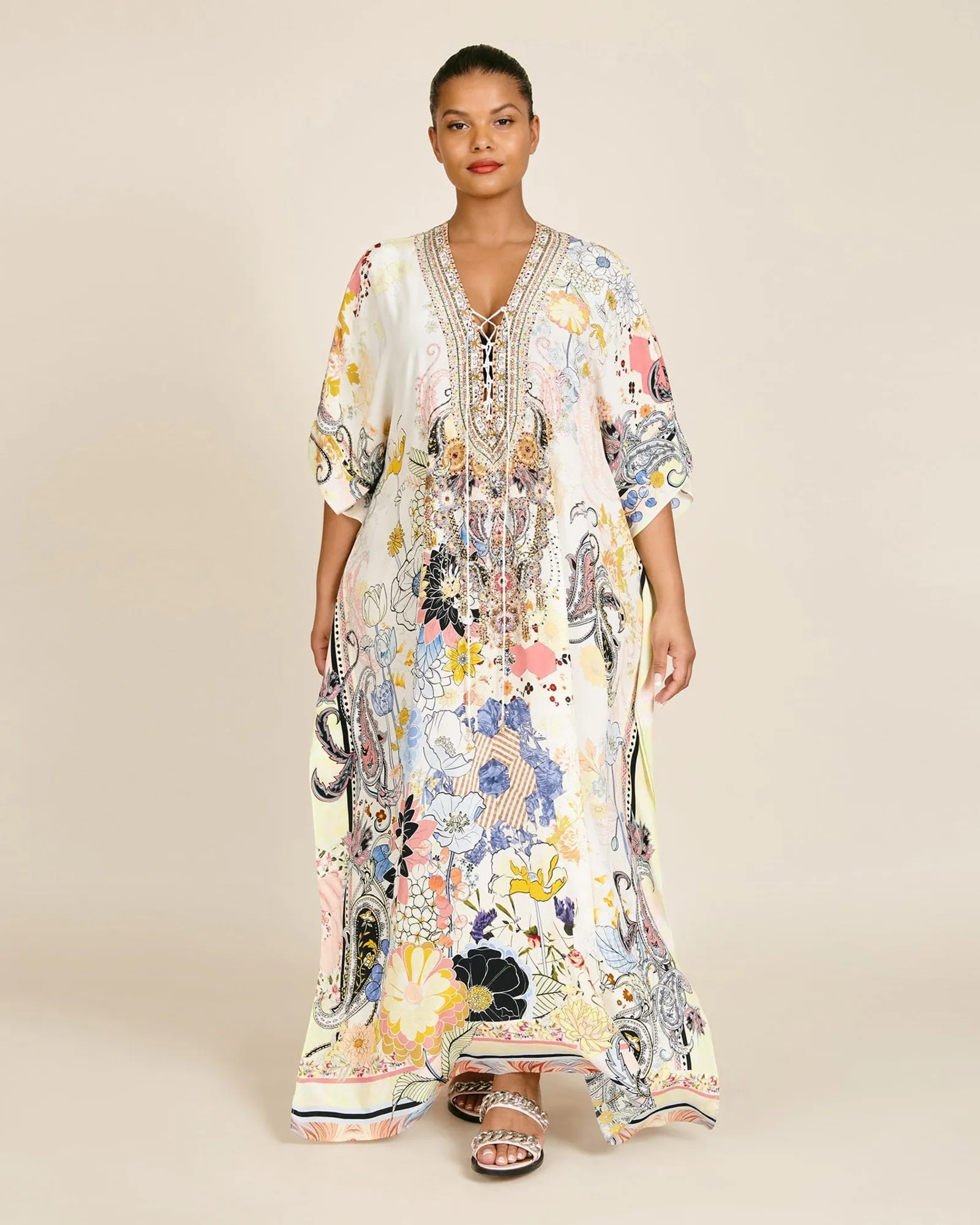 Lace Up Kaftan | Britain Boquet