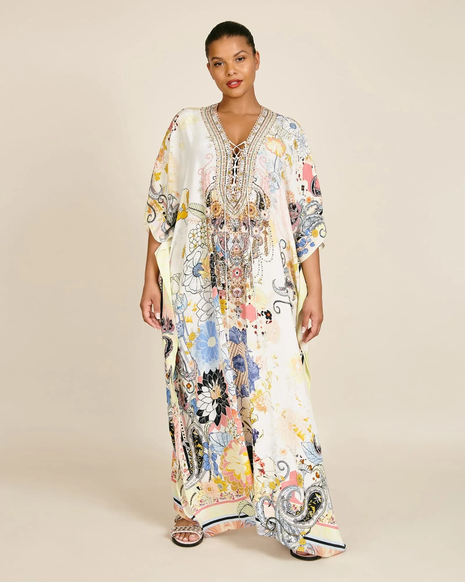 Lace Up Kaftan | Britain Boquet