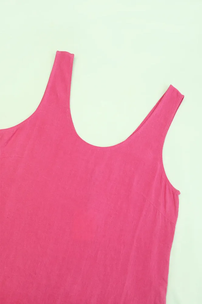 L.F. Markey Linen Fuchsia Shift Dress