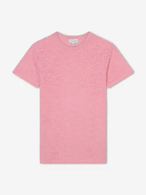 MARC JACOBS Girls Jumbled Logo Dress in Pink