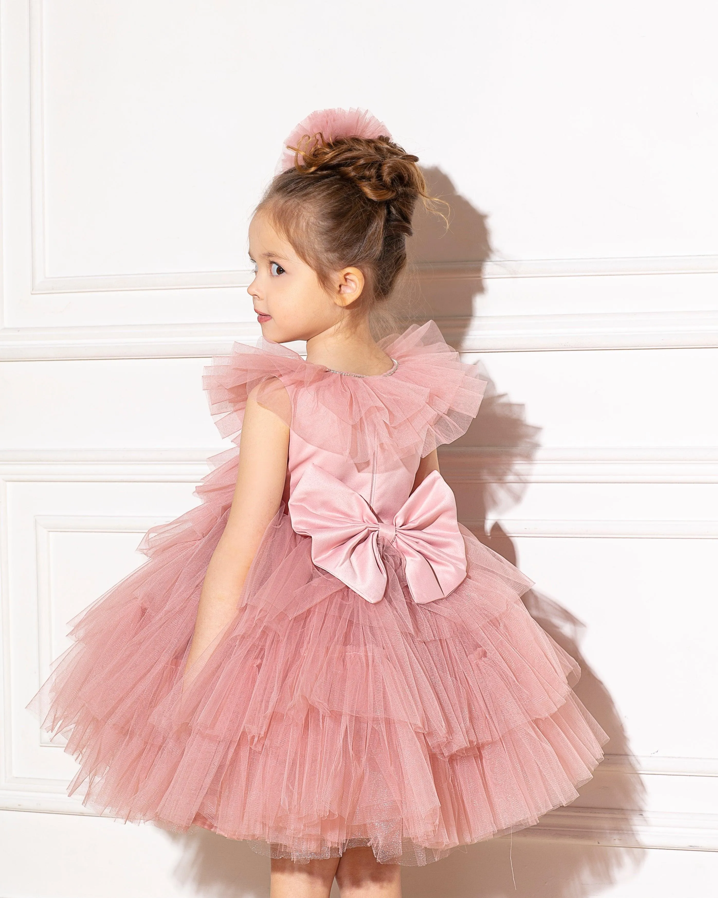 Melis birthday baby dress blush
