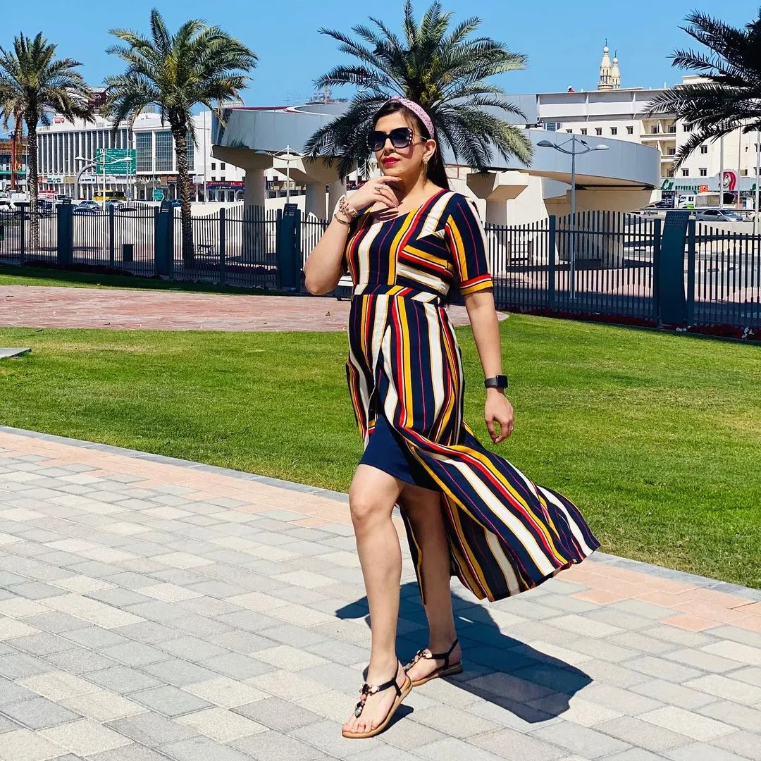 Multicolored Stripes Maxi