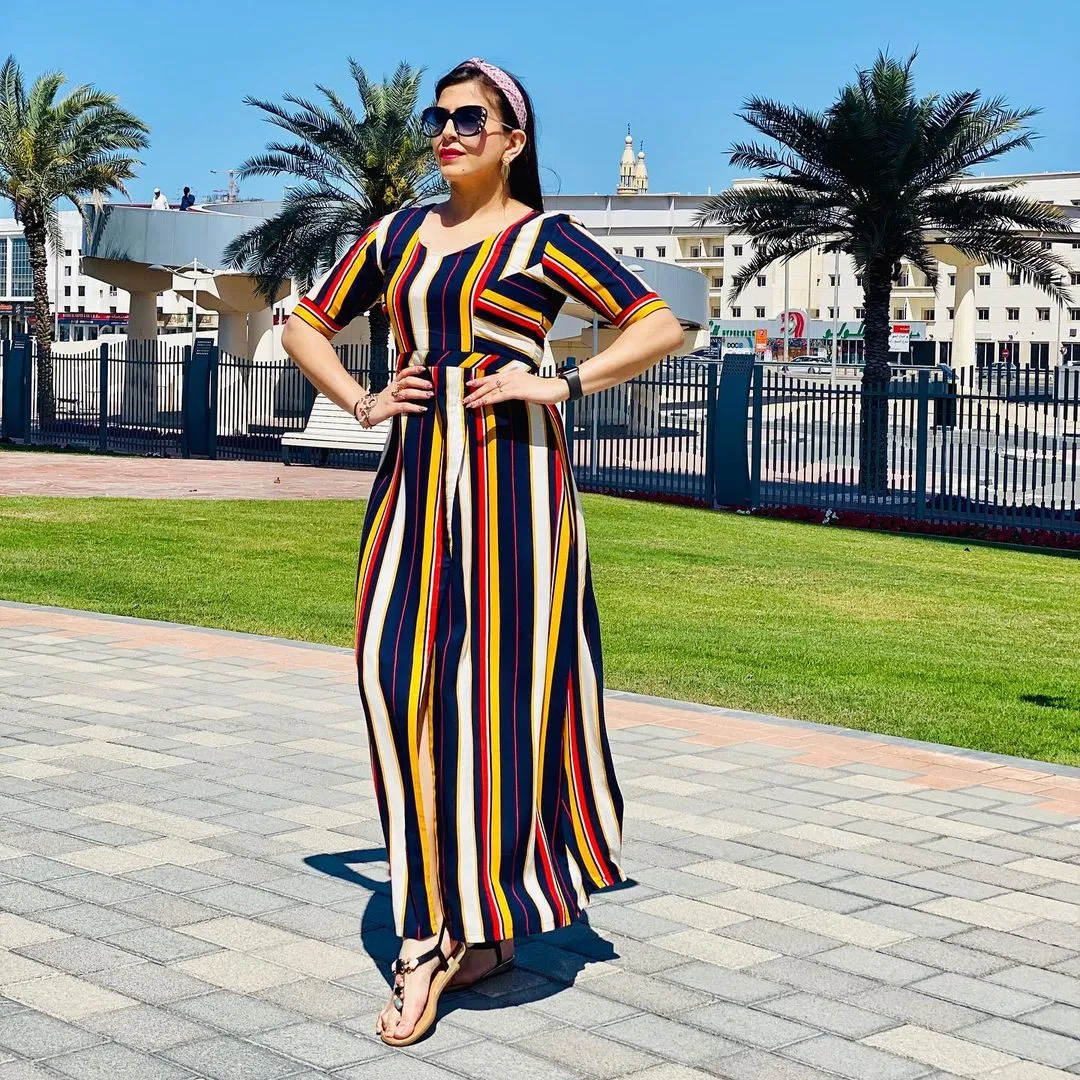 Multicolored Stripes Maxi