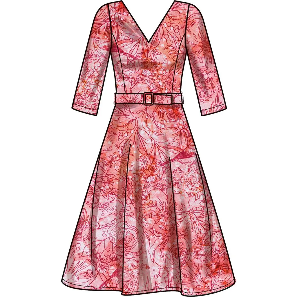 New Look Sewing Pattern N6748 Misses' Dress With Sleeve Variations