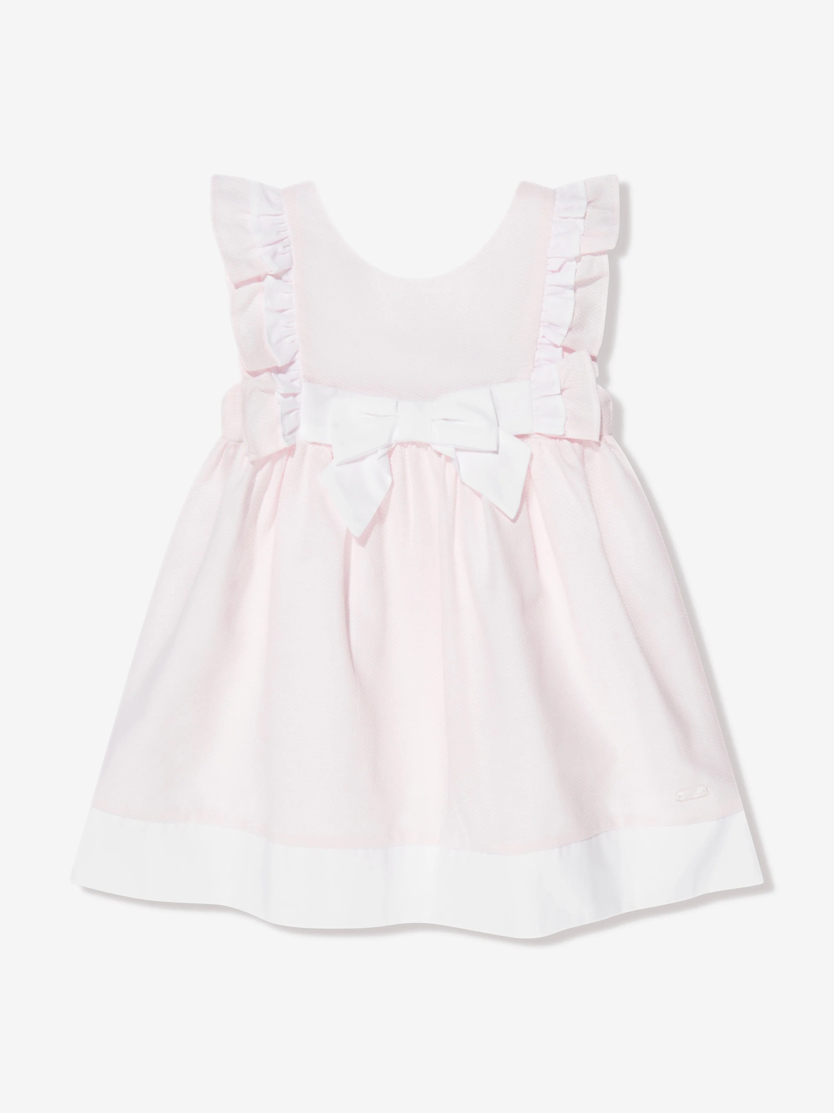 Patachou Baby Girls Frilly Bow Dress in Pink