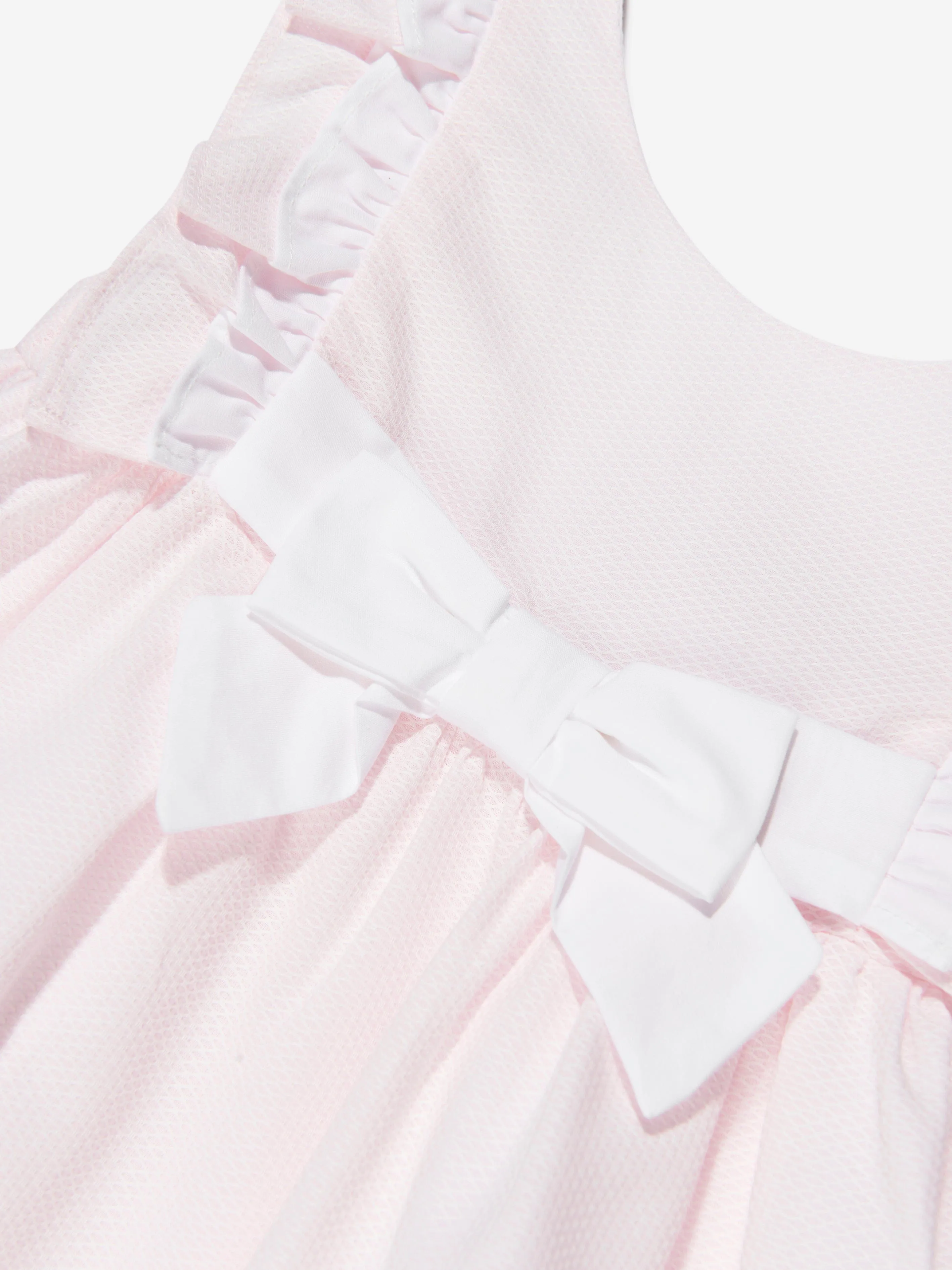 Patachou Baby Girls Frilly Bow Dress in Pink