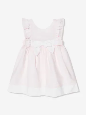 Patachou Baby Girls Frilly Bow Dress in Pink