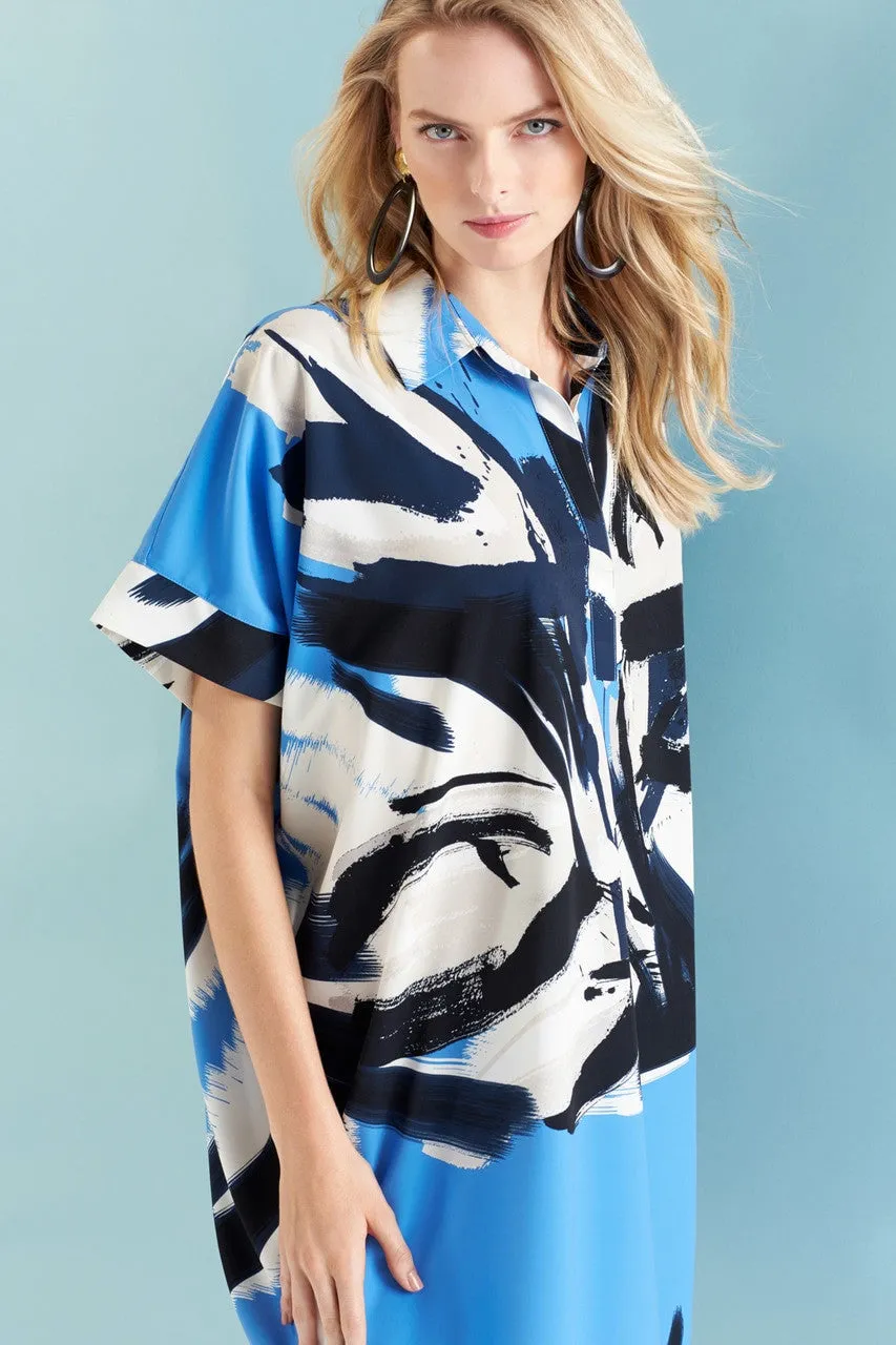 Petal Paint Stroke Caftan Dress