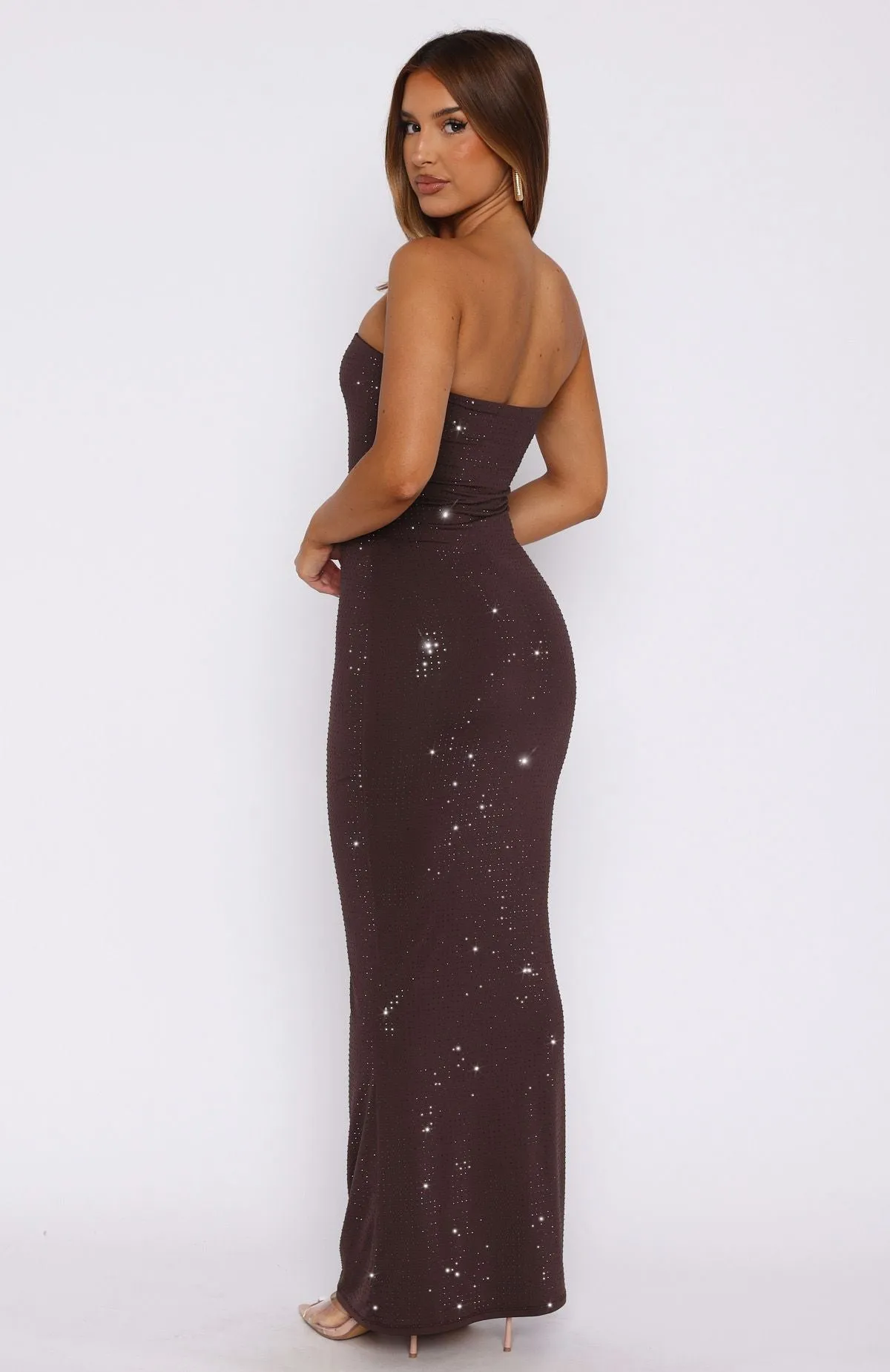 Platinum Maxi Dress Chocolate