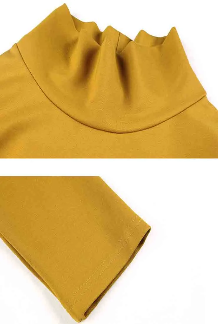 Plus Size Turtleneck mid-length Sweater Dress