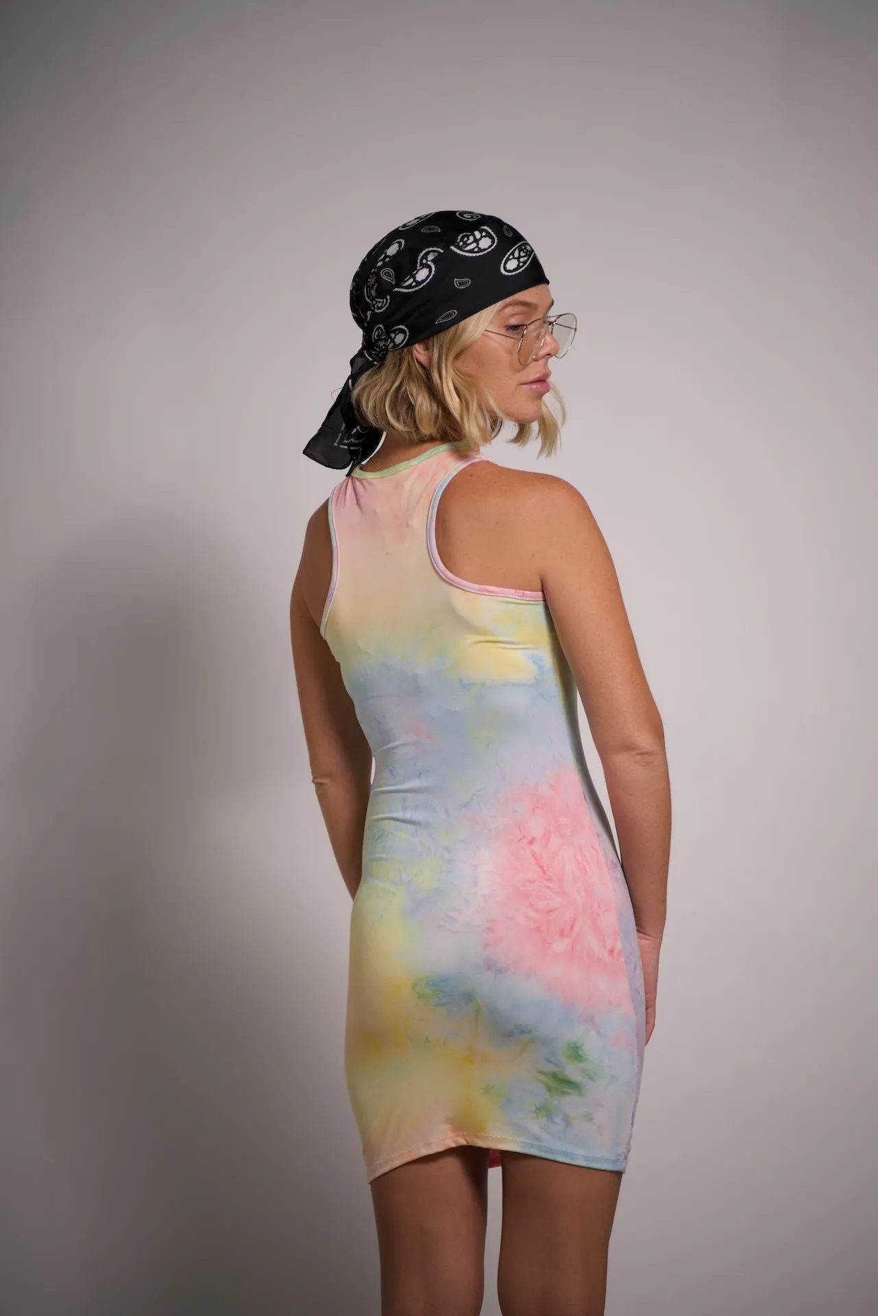 Racer Back Women's Tank Mini Dress Slim Fit Sleeveless