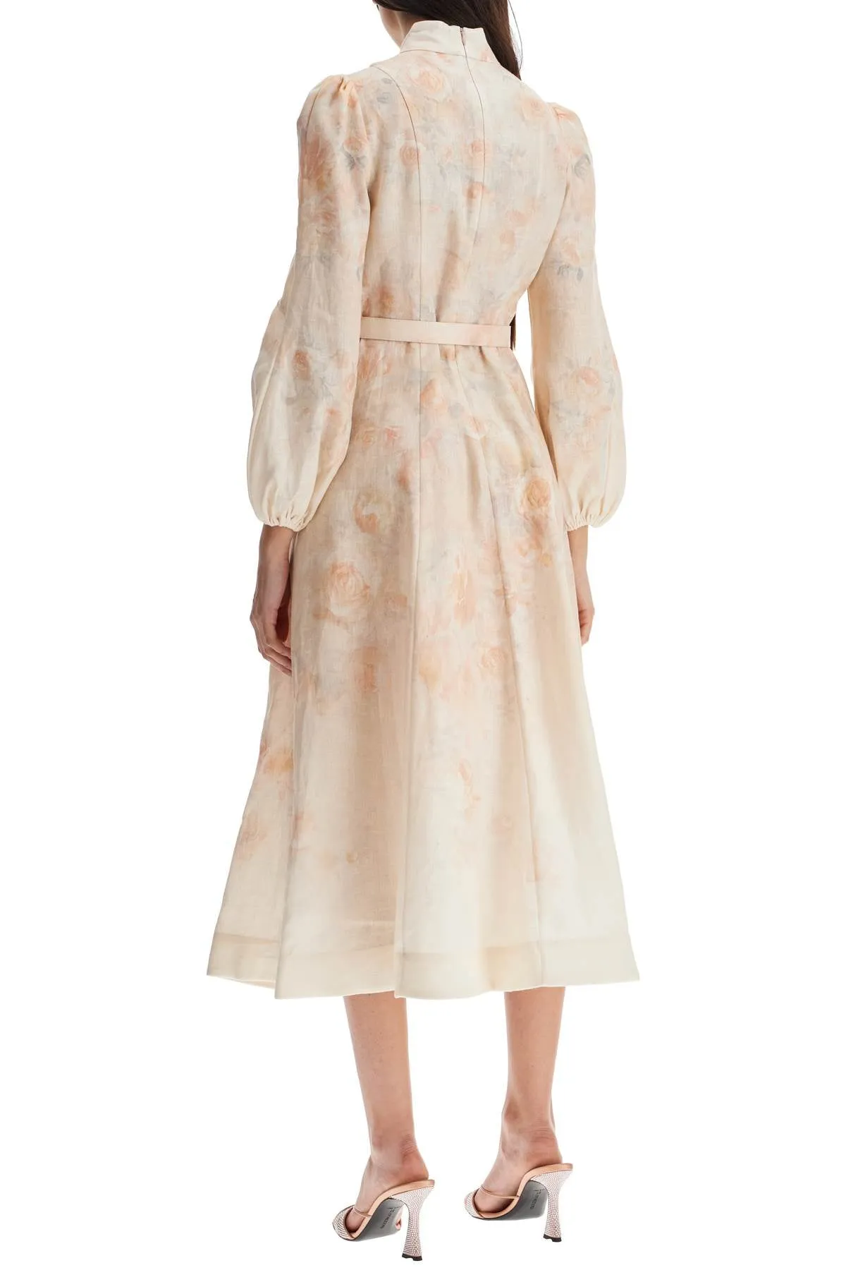 Ruffle Sleeve Midi Dress