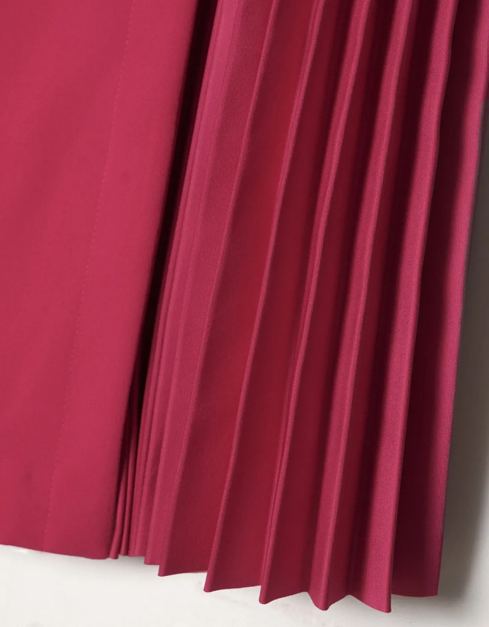 Side Printed Pleated Shift Dress