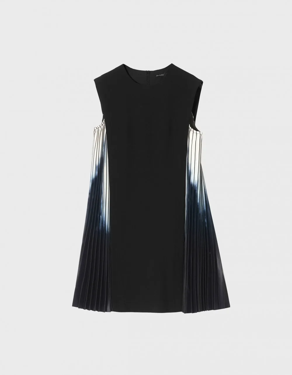 Side Printed Pleated Shift Dress