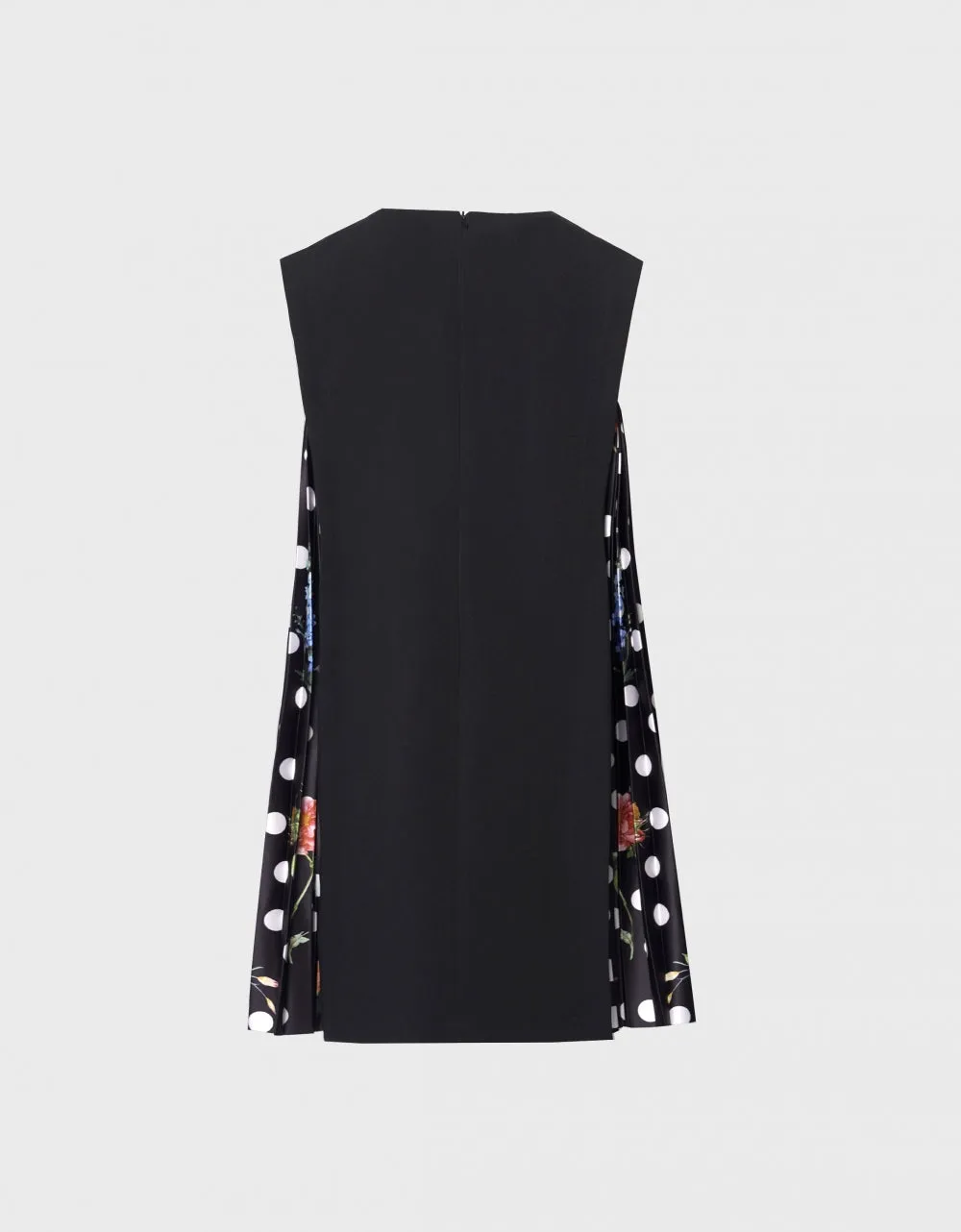 Side Printed Pleated Shift Dress