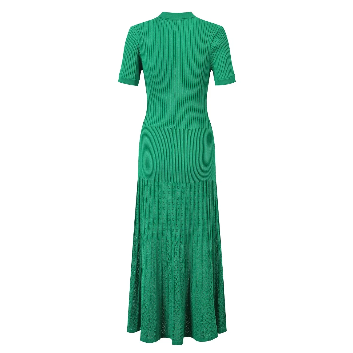 Silva French Style Knitted Short Sleeve Maxi Dress