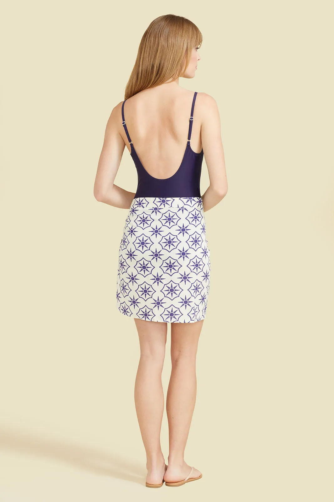Sitano x SimkinStyle Natalia Sarong - Blue/Cream by Sitano