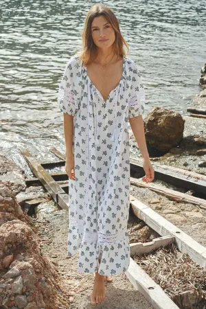 Spell | Fable Block Printed Midi Dress - Wild Poppy