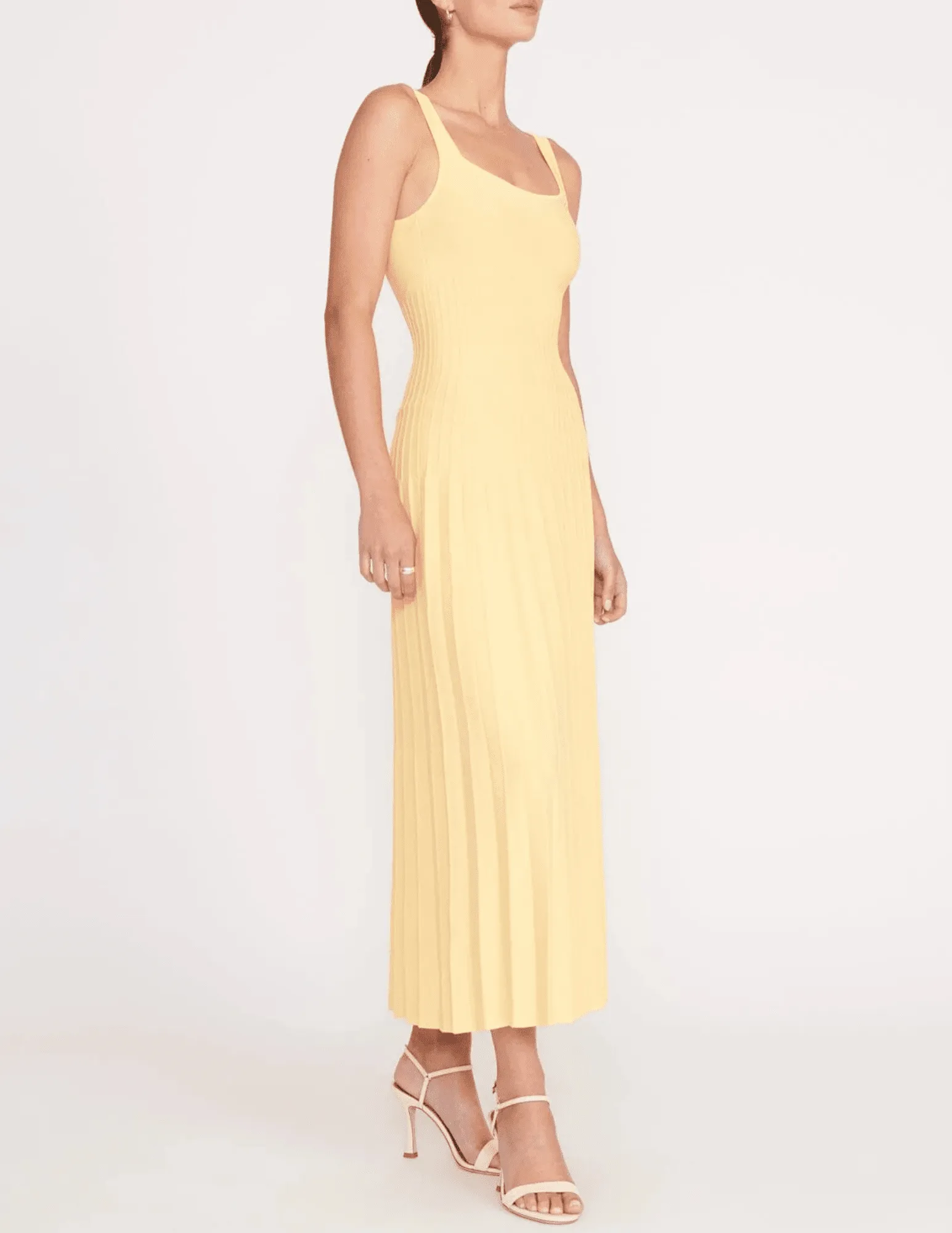 STAUD Ellison Knit Midi Dress