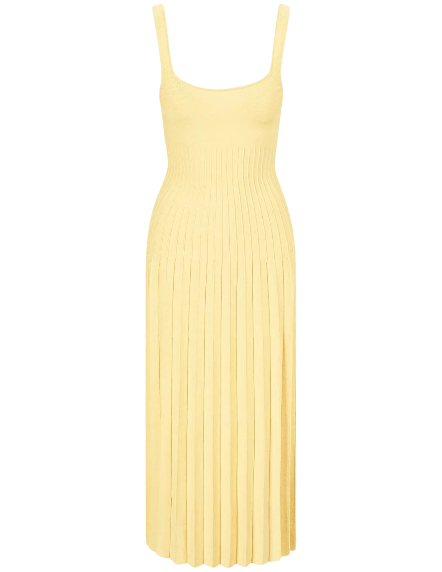 STAUD Ellison Knit Midi Dress