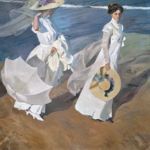 Strolling Along the Seashore (145 Piece Beach Wooden Jigsaw Puzzle)