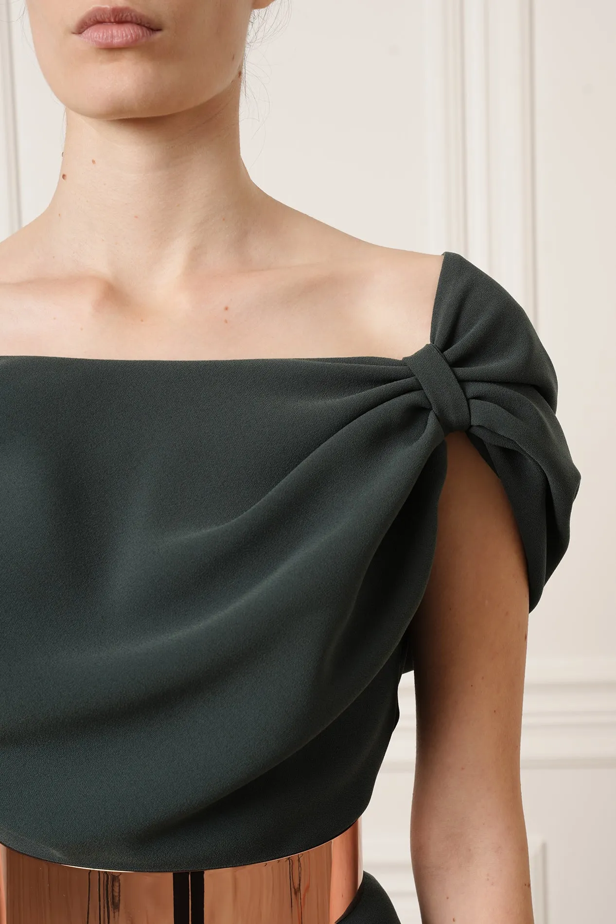 Sylvie Midi Dress In Pine Green