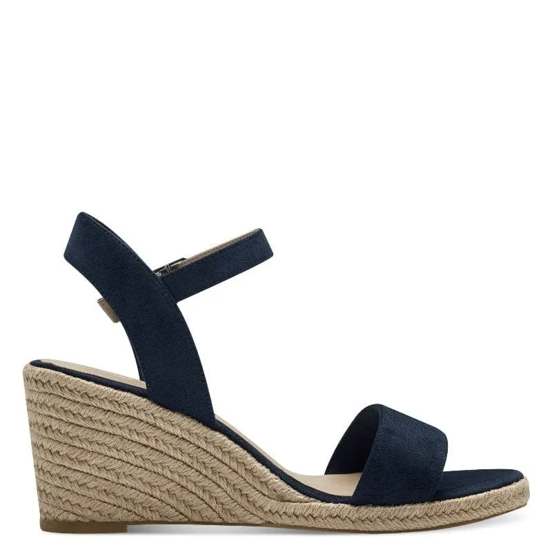 Tamaris Womens Navy High-Heel Sandal 1-28300-42