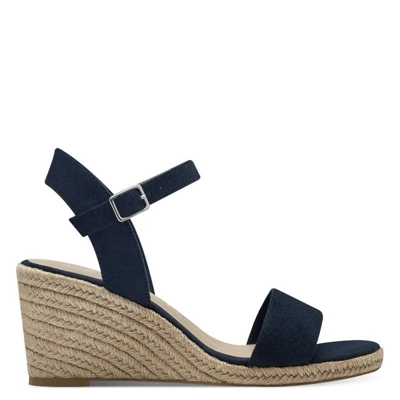 Tamaris Womens Navy High-Heel Sandal 1-28300-42