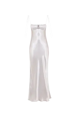 Tulip Satin Maxi Dress