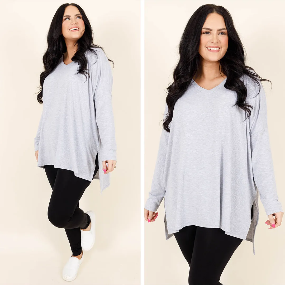 What About You Top, Heather Grey