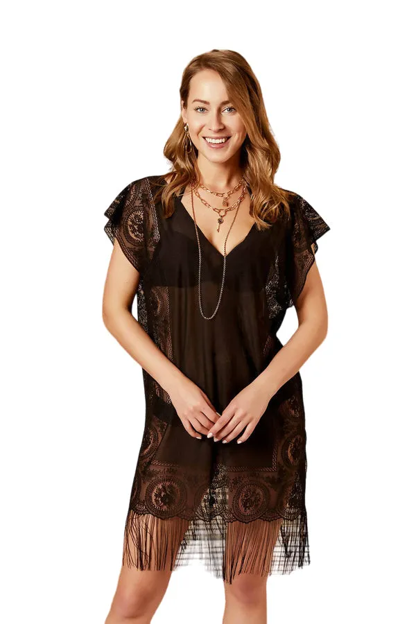 Women's Romantic Beachwear Versatile Cover-Up Beach Dress for Sun Protection and Comfort